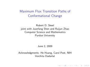 Maximum Flux Transition Paths of Conformational Change