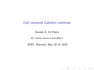 Cell centered Galerkin methods Daniele A. Di Pietro