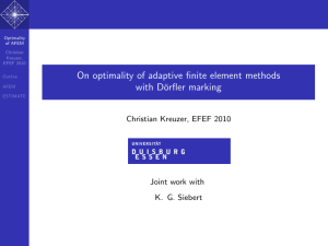 On optimality of adaptive finite element methods with D¨ orfler marking