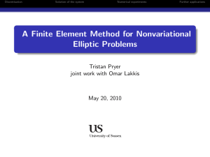 A Finite Element Method for Nonvariational Elliptic Problems Tristan Pryer