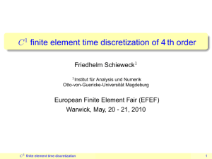 C finite element time discretization of 4 th order Friedhelm Schieweck