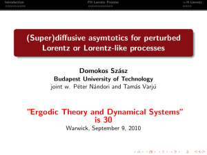 (Super)diffusive asymtotics for perturbed Lorentz or Lorentz-like processes is 30