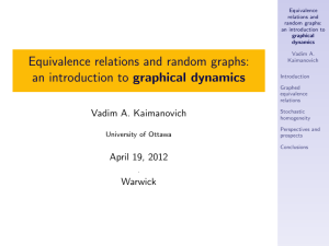 Equivalence relations and random graphs: an introduction to graphical dynamics
