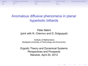 Anomalous diffusive phenomena in planar hyperbolic billiards