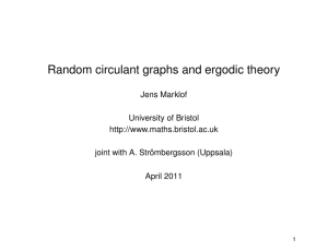 Random circulant graphs and ergodic theory