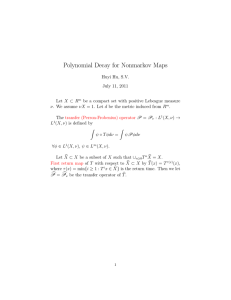 Polynomial Decay for Nonmarkov Maps