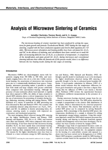 of  Microwave of  Ceramics Analysis Sintering