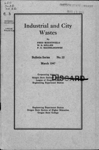 Industrial and City Wastes Bulletin Series March 1947