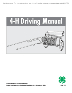 4-H Driving Manual Archival copy. For current version, see: