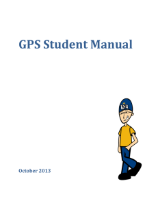 GPS Student Manual October 2013