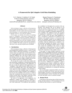 A Framework for QoS Adaptive Grid Meta Scheduling