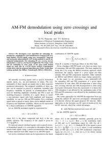 AM-FM demodulation using zero crossings and local peaks