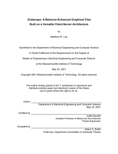 Chatscape: A Behavior-Enhanced Graphical Chat Built on a Versatile Client-Server Architecture