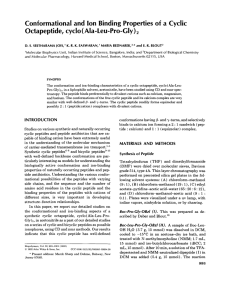 ( ) Conformational and Ion Binding Properties of a Cyclic Octapeptide, cyclo