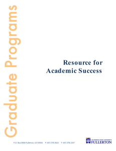 Resource for Academic Success