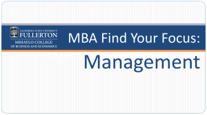 Management MBA Find Your Focus: MBA Find Your Focus: Accounting