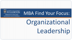 Organizational Leadership MBA Find Your Focus: MBA Find Your Focus: Accounting