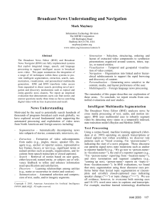 Abstract - layout of extracted video components to synthesize