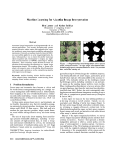 Machine Learning for Adaptive Image Interpretation Ilya Levner