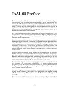 IAAI–05 Preface