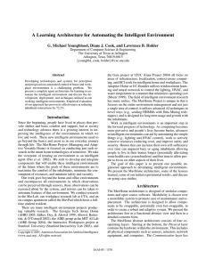 A Learning Architecture for Automating the Intelligent Environment