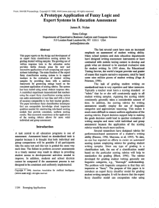 A  Prototype  Application  of  Fuzzy ... Expert  Systemsin  Education  Assessment James R. Nolan