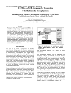 DMML: An XML Language for Interacting with Multi-modal Dialog Systems