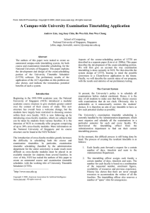 A Campus-wide University Examination Timetabling Application