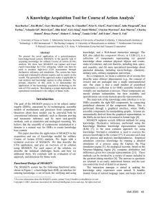 A Knowledge Acquisition Tool for Course of Action Analysis  *