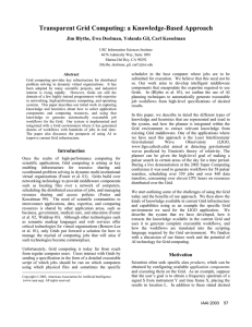 Transparent Grid Computing: a Knowledge-Based Approach