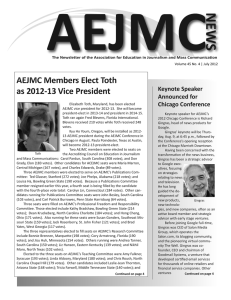 AEJMC NEW S AEJMC Members Elect Toth