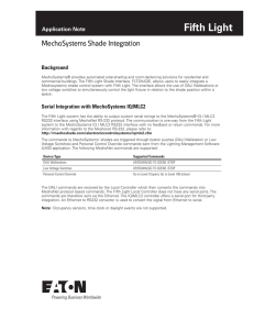 MechoSystems Shade Integration INS # Background Application Note
