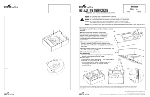 INSTALLATION INSTRUCTIONS Tribute Sheet 1 of 4
