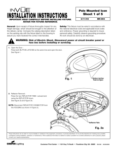 INSTALLATION INSTRUCTIONS Sheet 1 of 5 Pole Mounted Icon