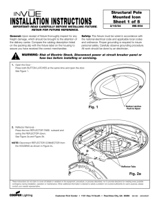 INSTALLATION INSTRUCTIONS Sheet 1 of 5 Structural Pole Mounted Icon