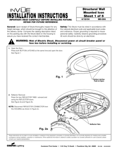 INSTALLATION INSTRUCTIONS Sheet 1 of 5 Structural Wall Mounted Icon