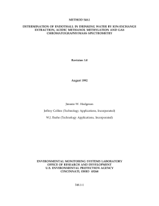 METHOD 548.1 DETERMINATION OF ENDOTHALL IN DRINKING WATER BY ION-EXCHANGE