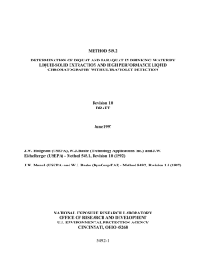 METHOD 549.2 LIQUID-SOLID EXTRACTION AND HIGH PERFORMANCE LIQUID