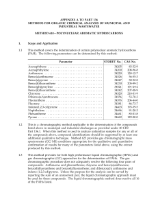 APPENDIX A TO PART 136 INDUSTRIAL WASTEWATER METHOD 610—POLYNUCLEAR AROMATIC HYDROCARBONS