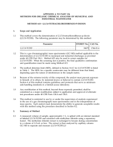 APPENDIX A TO PART 136 INDUSTRIAL WASTEWATER METHOD 613—2,3,7,8-TETRACHLORODIBENZO-P-DIOXIN