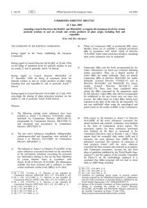 COMMISSION DIRECTIVE 2005/37/EC of 3 June 2005