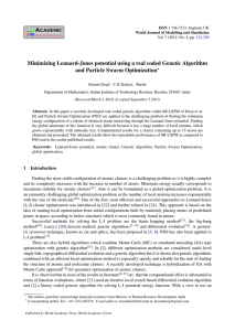 Minimizing Lennard-Jones potential using a real coded Genetic Algorithm