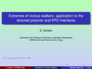 Extremes of vicious walkers: application to the G. Schehr