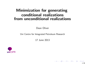 Minimization for generating conditional realizations from unconditional realizations Dean Oliver