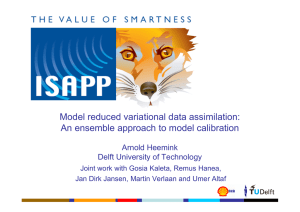 Model reduced variational data assimilation: An ensemble approach to model calibration