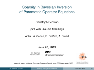 Sparsity in Bayesian Inversion of Parametric Operator Equations Christoph Schwab