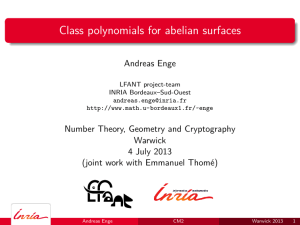 Class polynomials for abelian surfaces