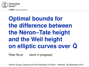 Optimal bounds for the difference between the N ´eron–Tate height