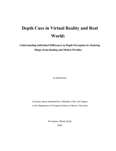 Depth Cues in Virtual Reality and Real World: