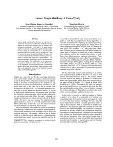 Inexact Graph Matching: A Case of Study Mauricio Osorio